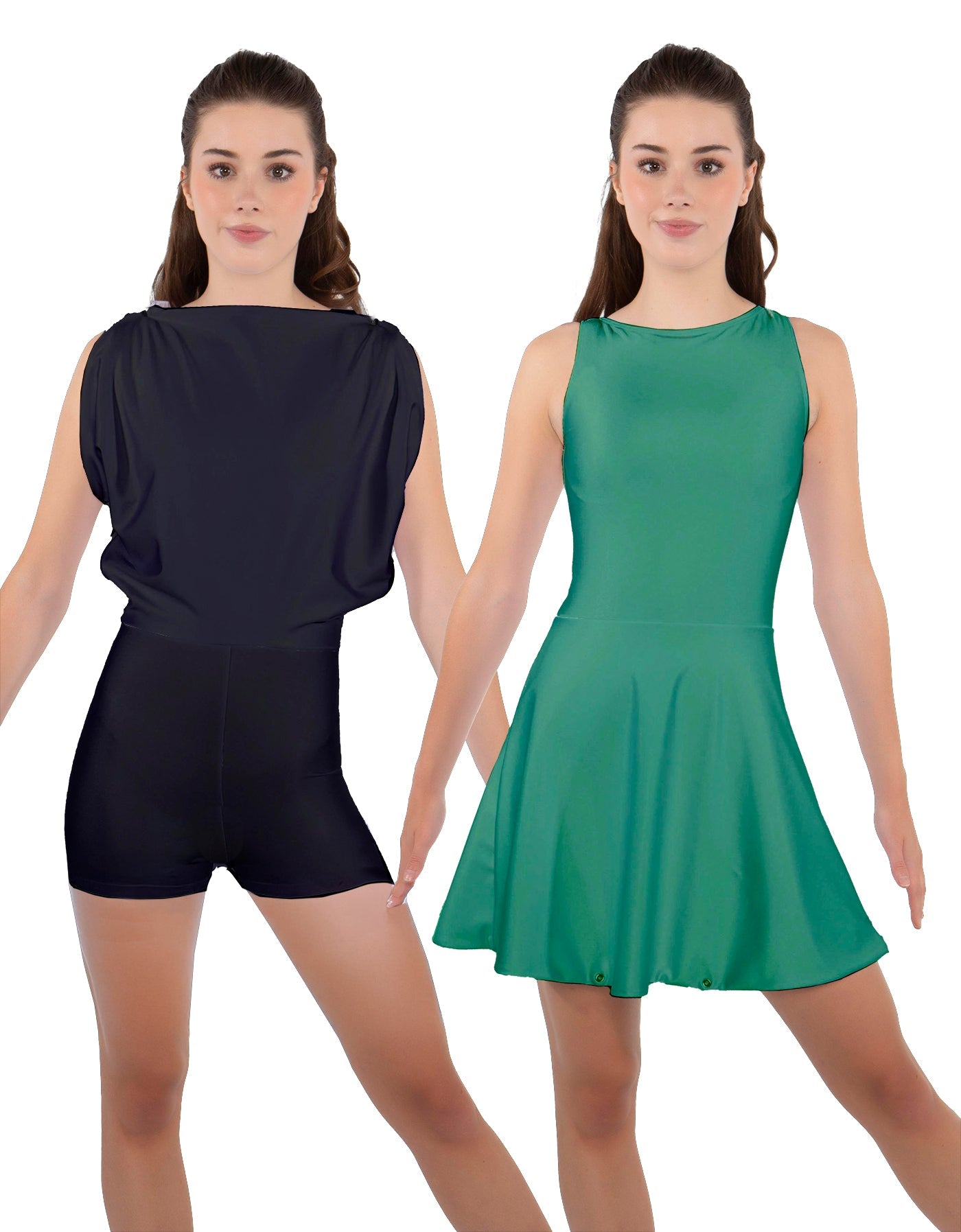 Solid Lycra Convertible Tank Dress