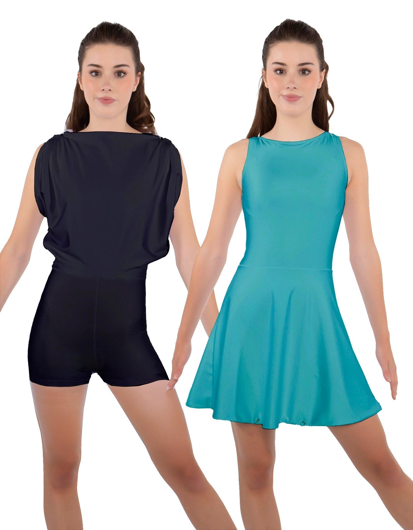 Solid Lycra Convertible Tank Dress