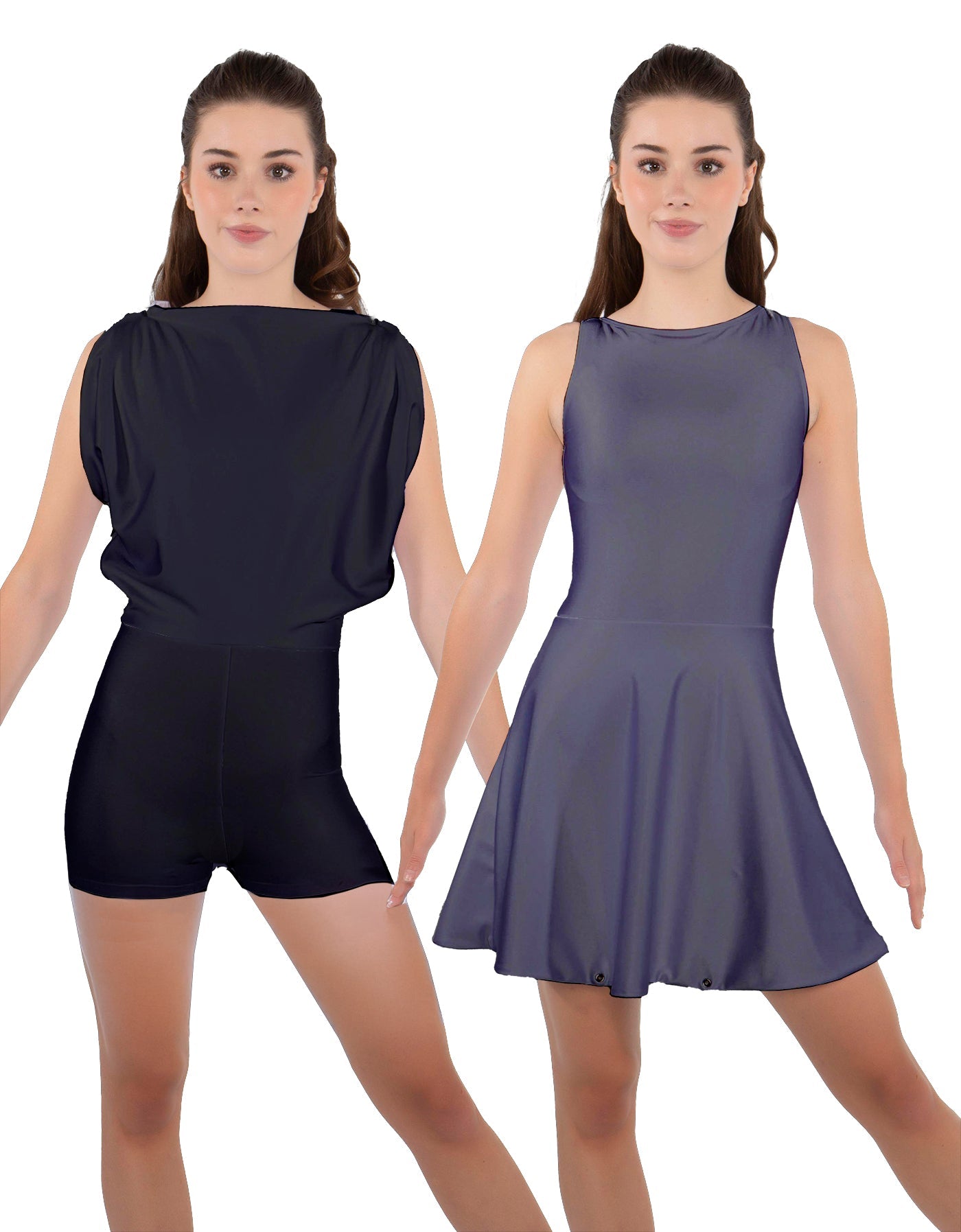 Solid Lycra Convertible Tank Dress