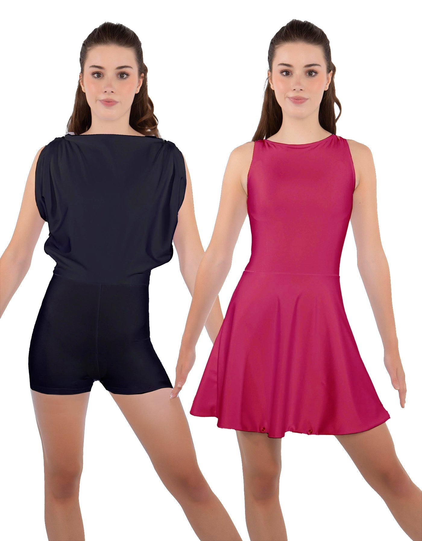 Solid Lycra Convertible Tank Dress