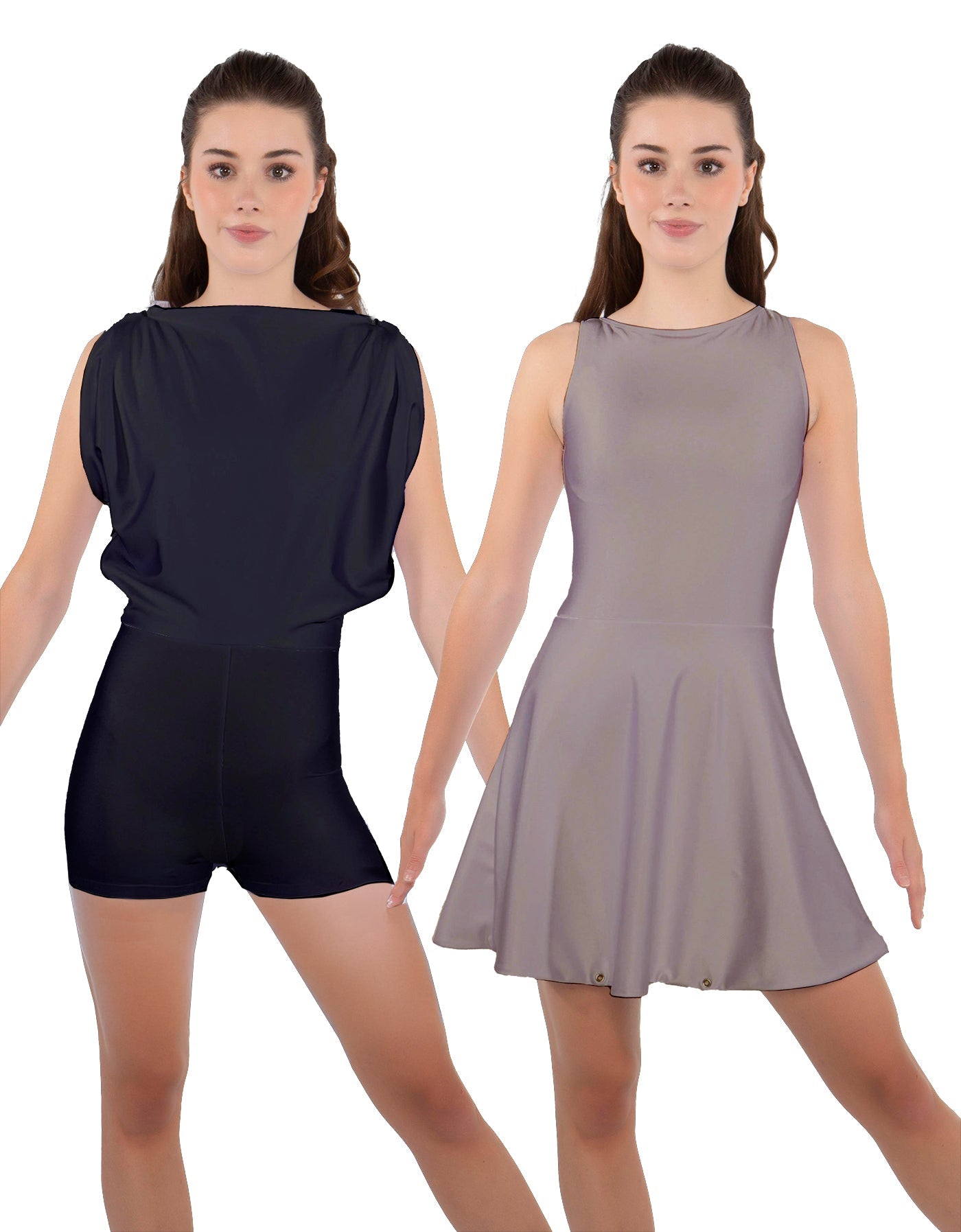 Solid Lycra Convertible Tank Dress