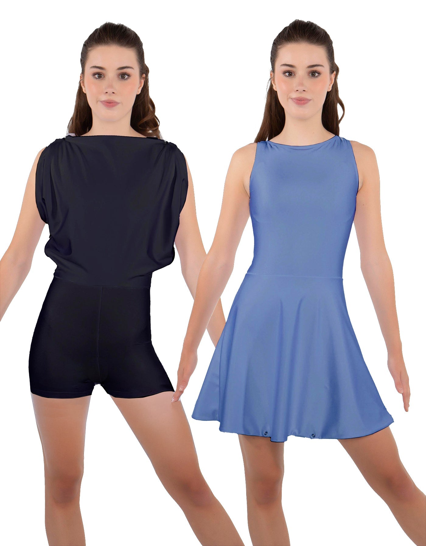 Solid Lycra Convertible Tank Dress