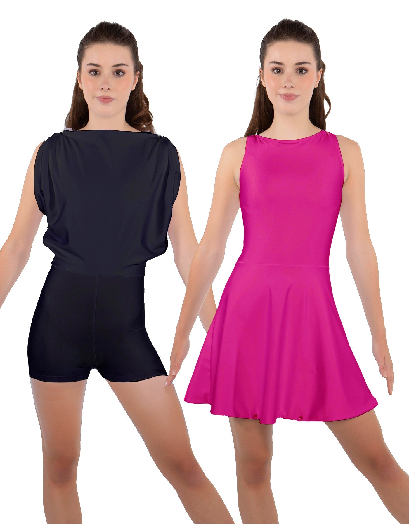 Solid Lycra Convertible Tank Dress