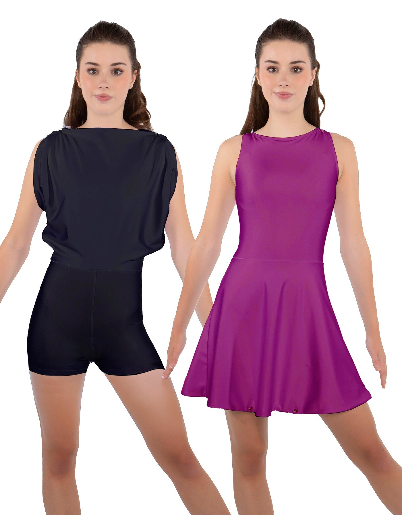 Solid Lycra Convertible Tank Dress