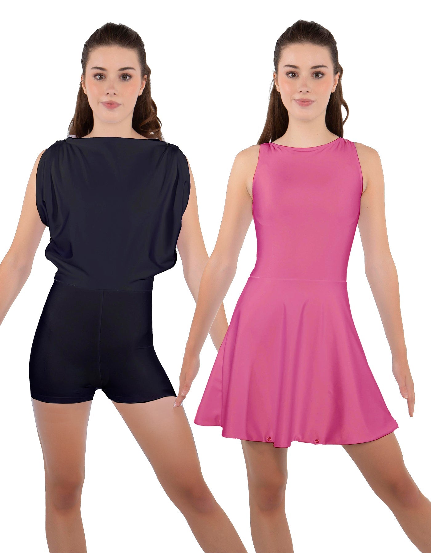 Solid Lycra Convertible Tank Dress