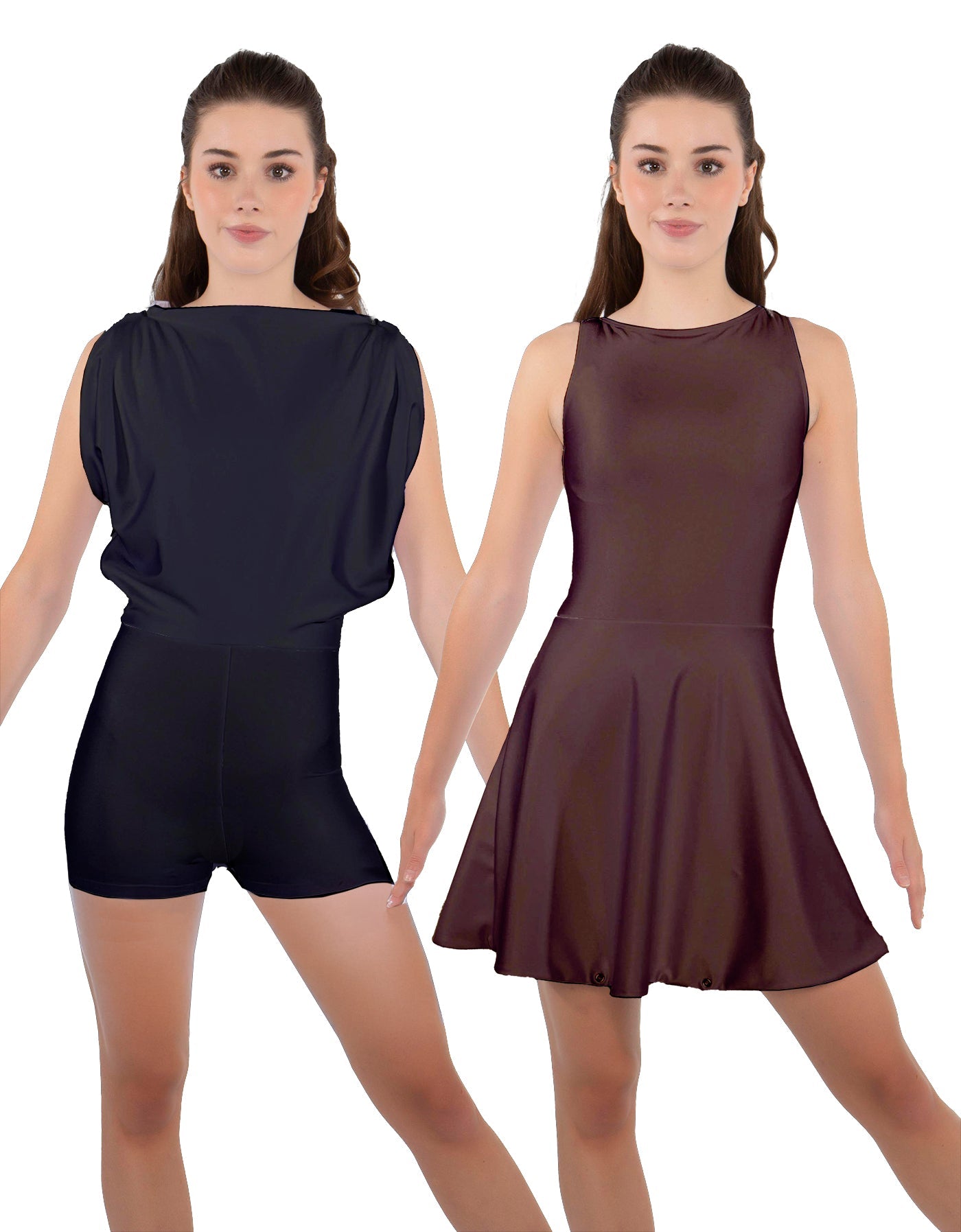 Solid Lycra Convertible Tank Dress