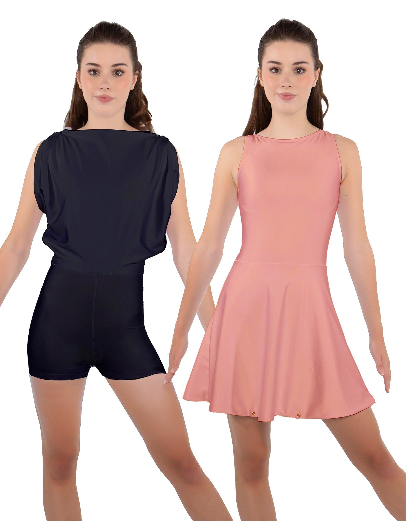 Solid Lycra Convertible Tank Dress