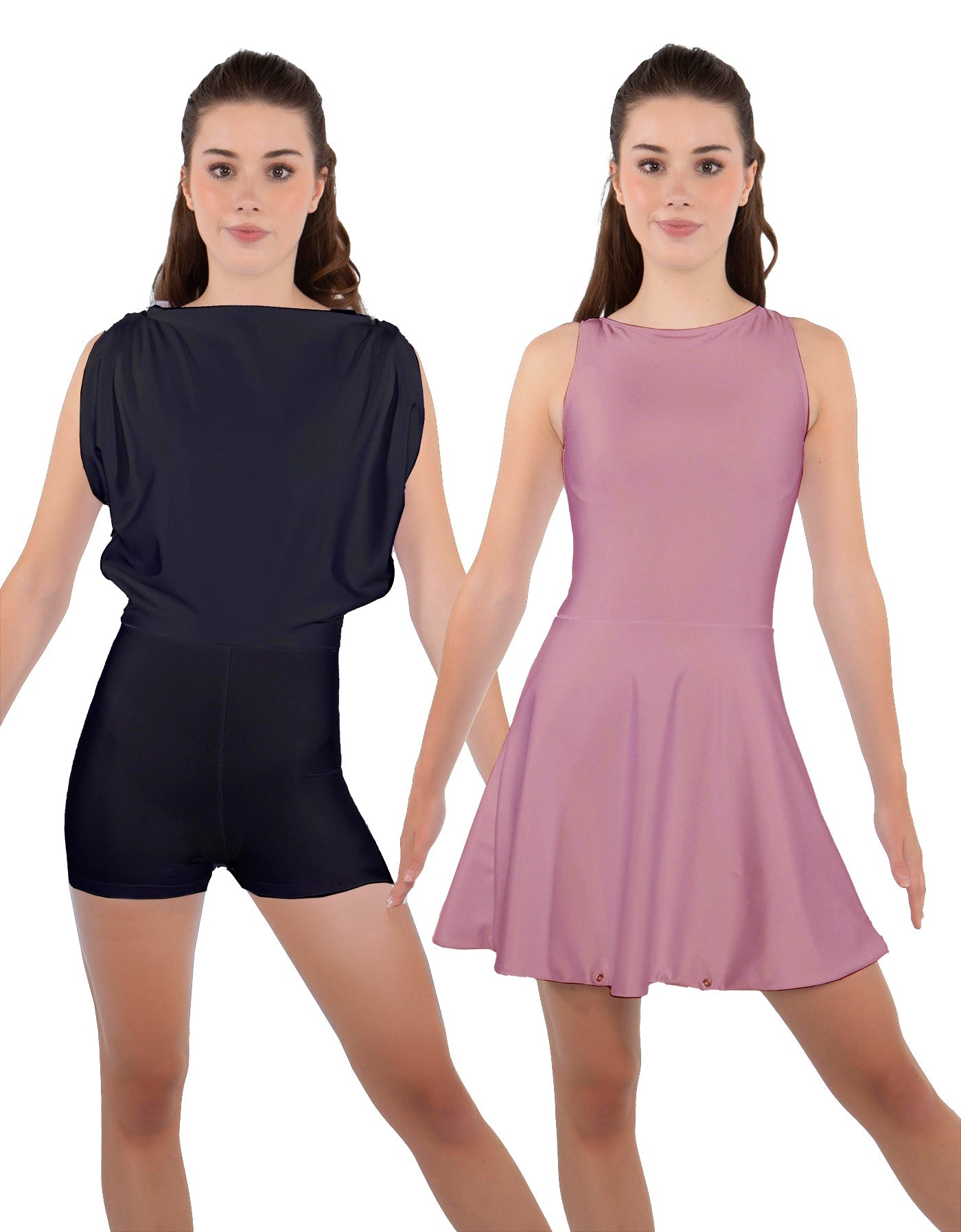 Solid Lycra Convertible Tank Dress