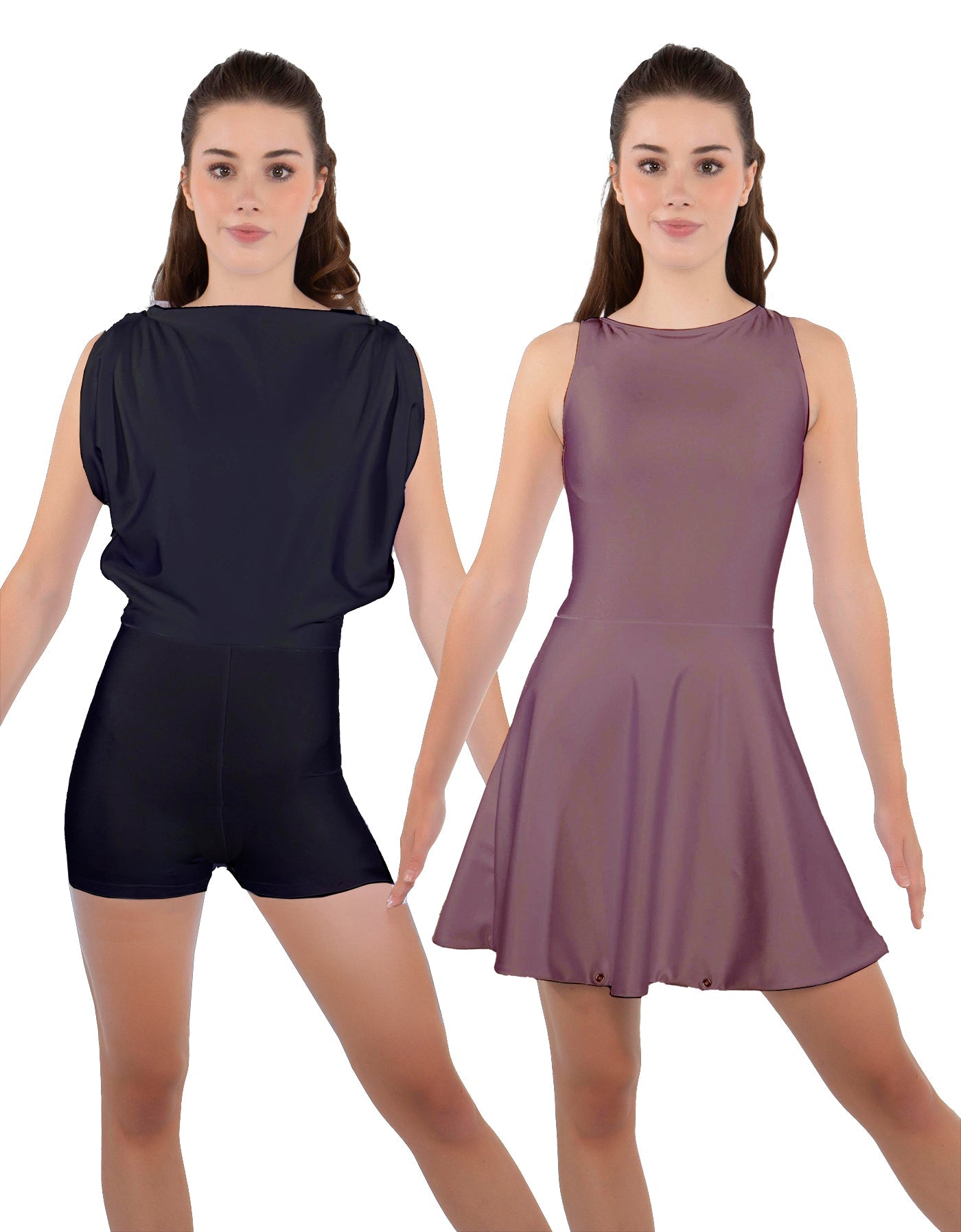 Solid Lycra Convertible Tank Dress