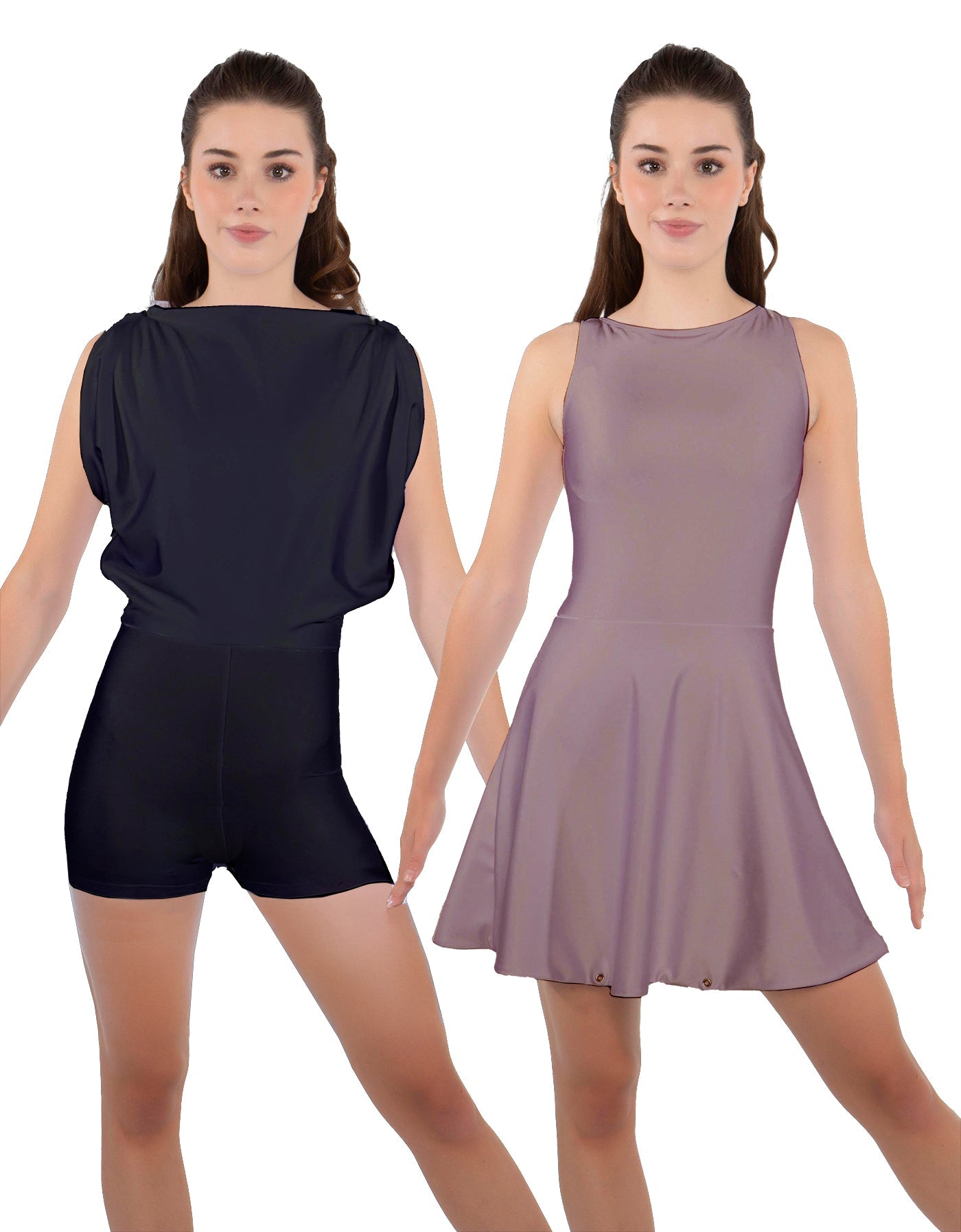 Solid Lycra Convertible Tank Dress