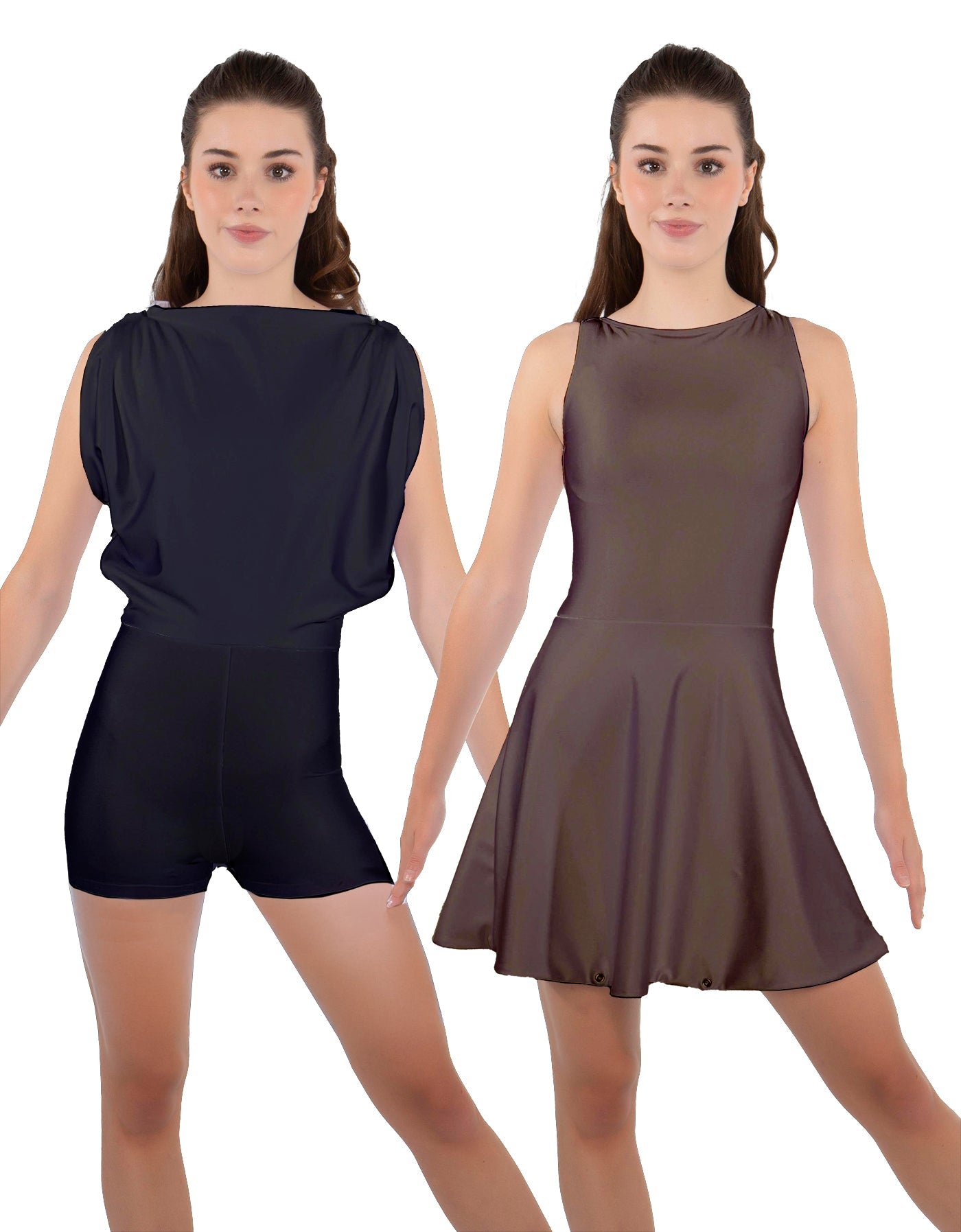 Solid Lycra Convertible Tank Dress