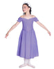 Solid Lycra Off The Shoulder Puff Sleeve Dress