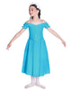 Solid Lycra Off The Shoulder Puff Sleeve Dress