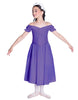Solid Lycra Off The Shoulder Puff Sleeve Dress