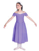 Solid Lycra Off The Shoulder Puff Sleeve Dress