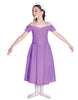 Solid Lycra Off The Shoulder Puff Sleeve Dress