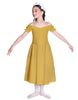 Solid Lycra Off The Shoulder Puff Sleeve Dress