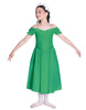 Solid Lycra Off The Shoulder Puff Sleeve Dress