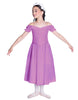 Solid Lycra Off The Shoulder Puff Sleeve Dress