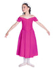 Solid Lycra Off The Shoulder Puff Sleeve Dress