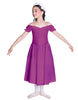Solid Lycra Off The Shoulder Puff Sleeve Dress