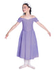 Solid Lycra Off The Shoulder Puff Sleeve Dress