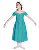 Solid Lycra Off The Shoulder Puff Sleeve Dress
