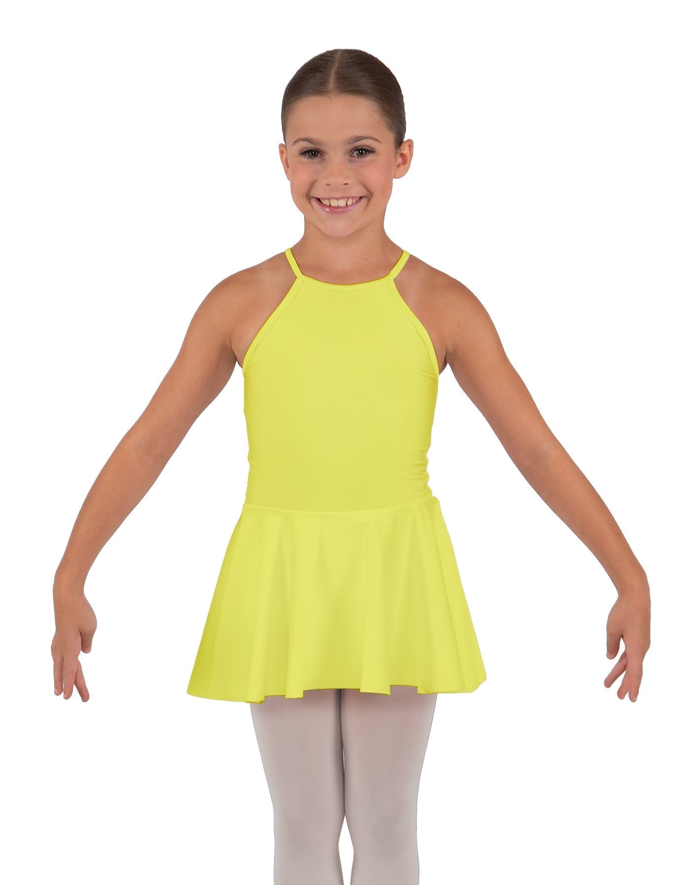 Solid Lycra Halter Binding Dress