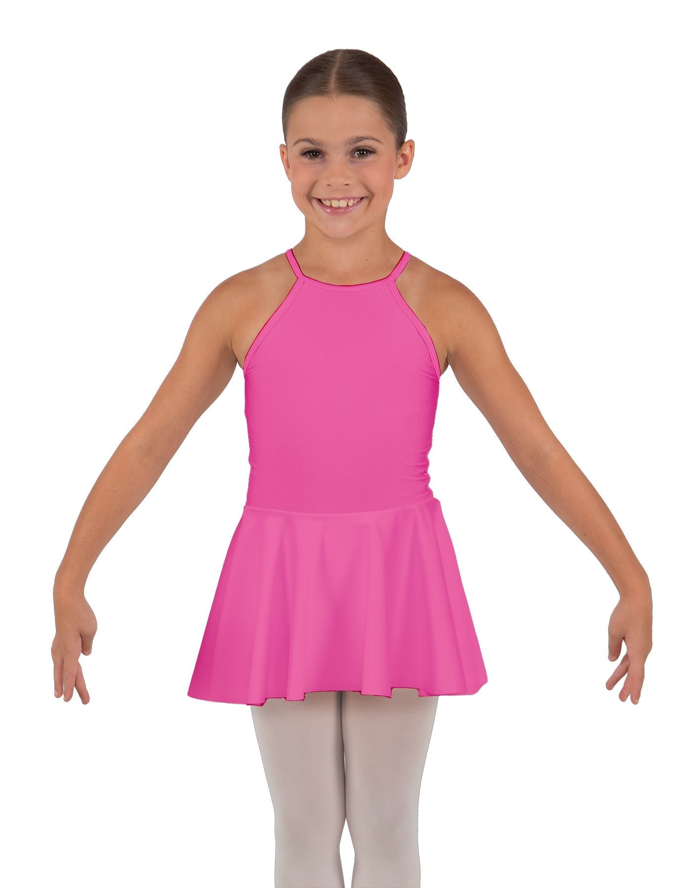 Solid Lycra Halter Binding Dress