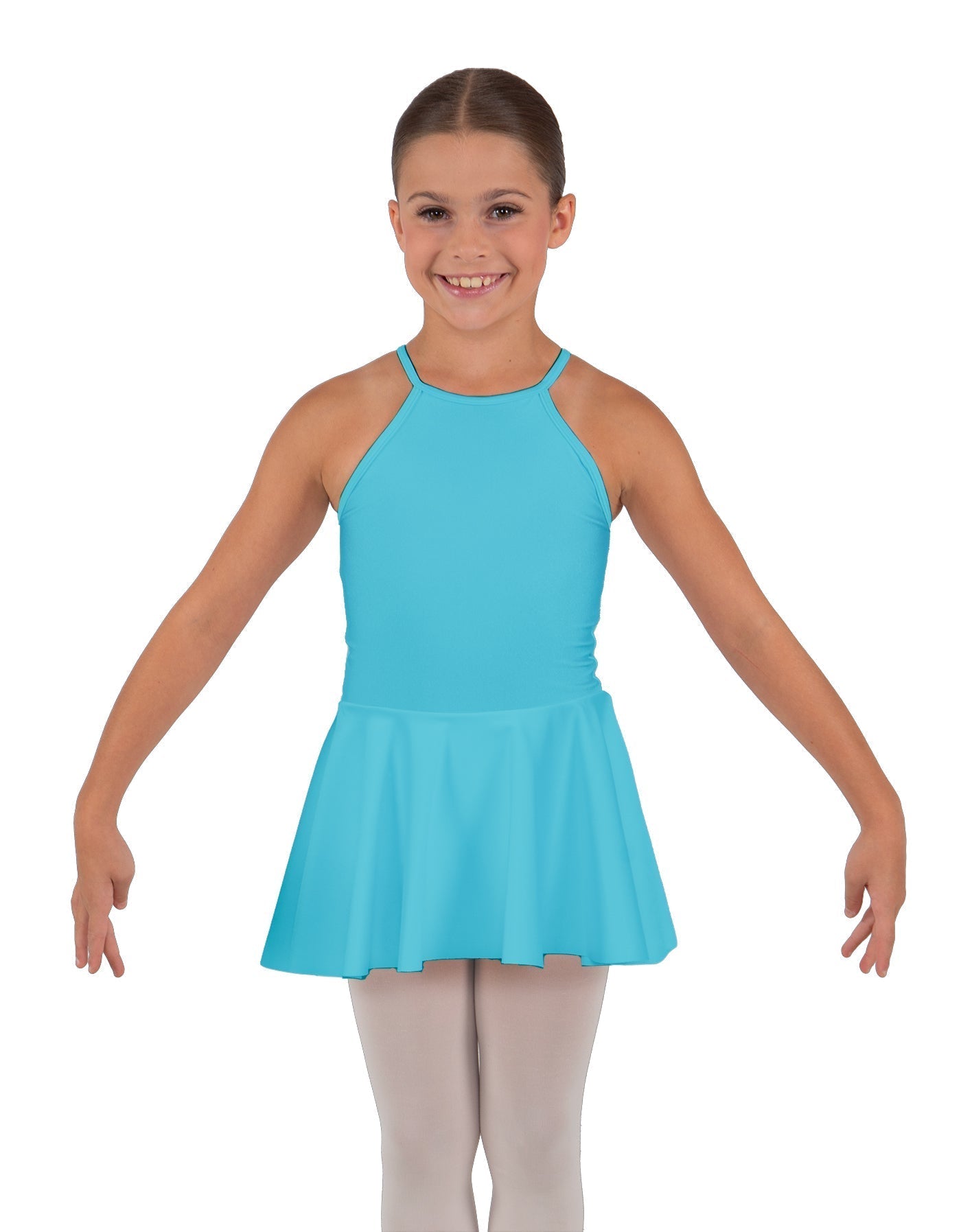 Solid Lycra Halter Binding Dress