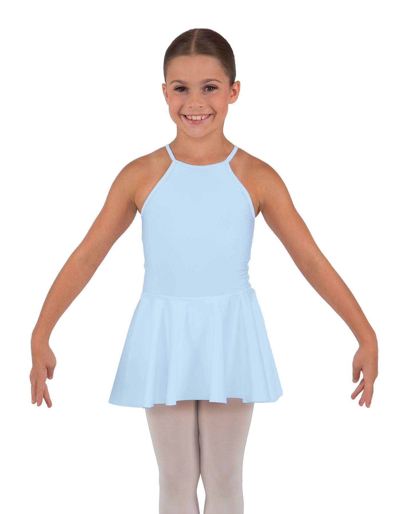 Solid Lycra Halter Binding Dress