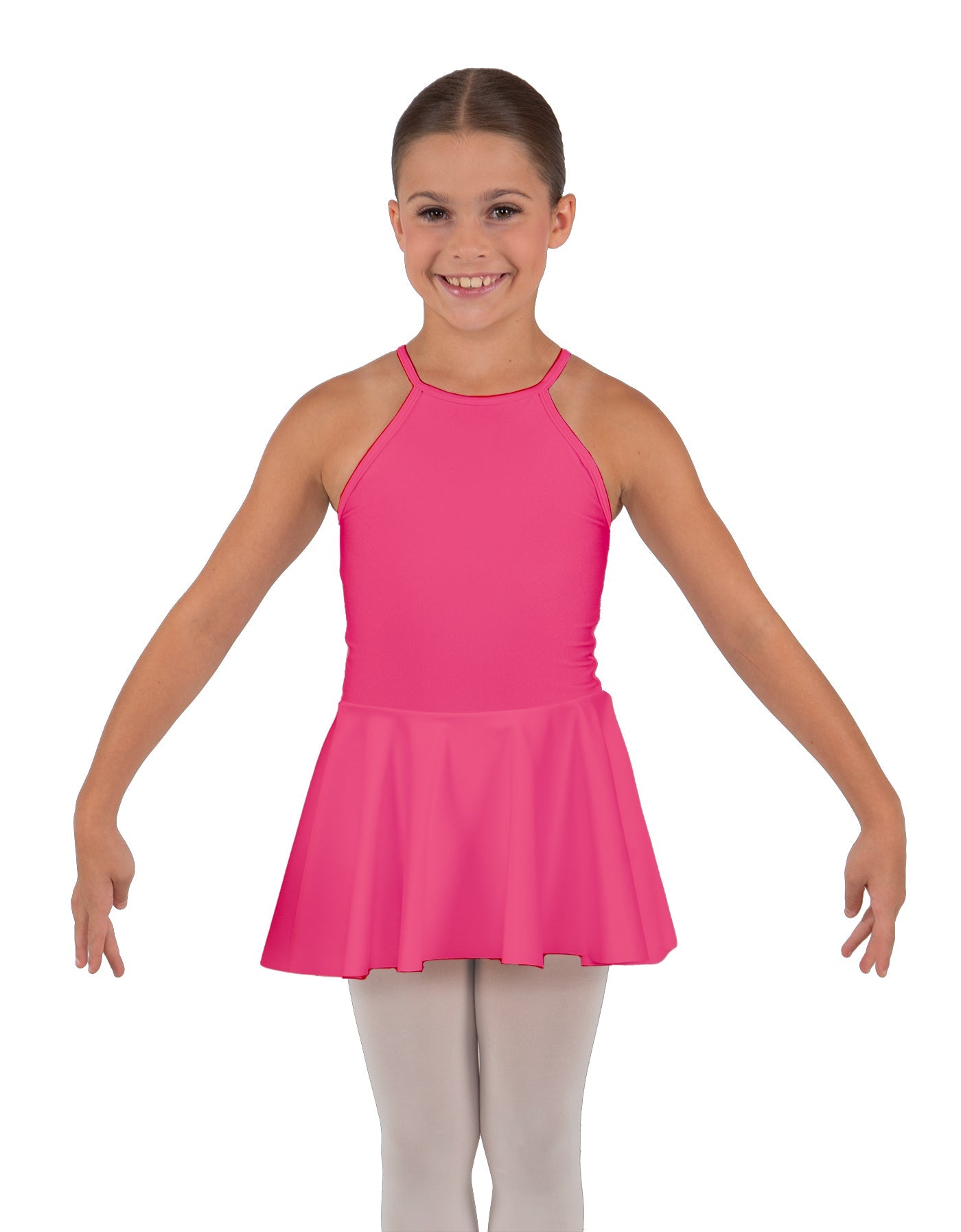 Solid Lycra Halter Binding Dress