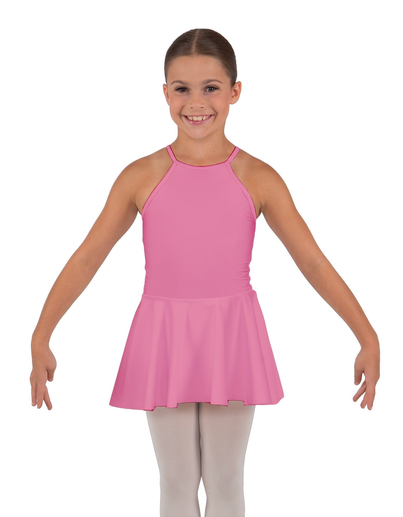 Solid Lycra Halter Binding Dress