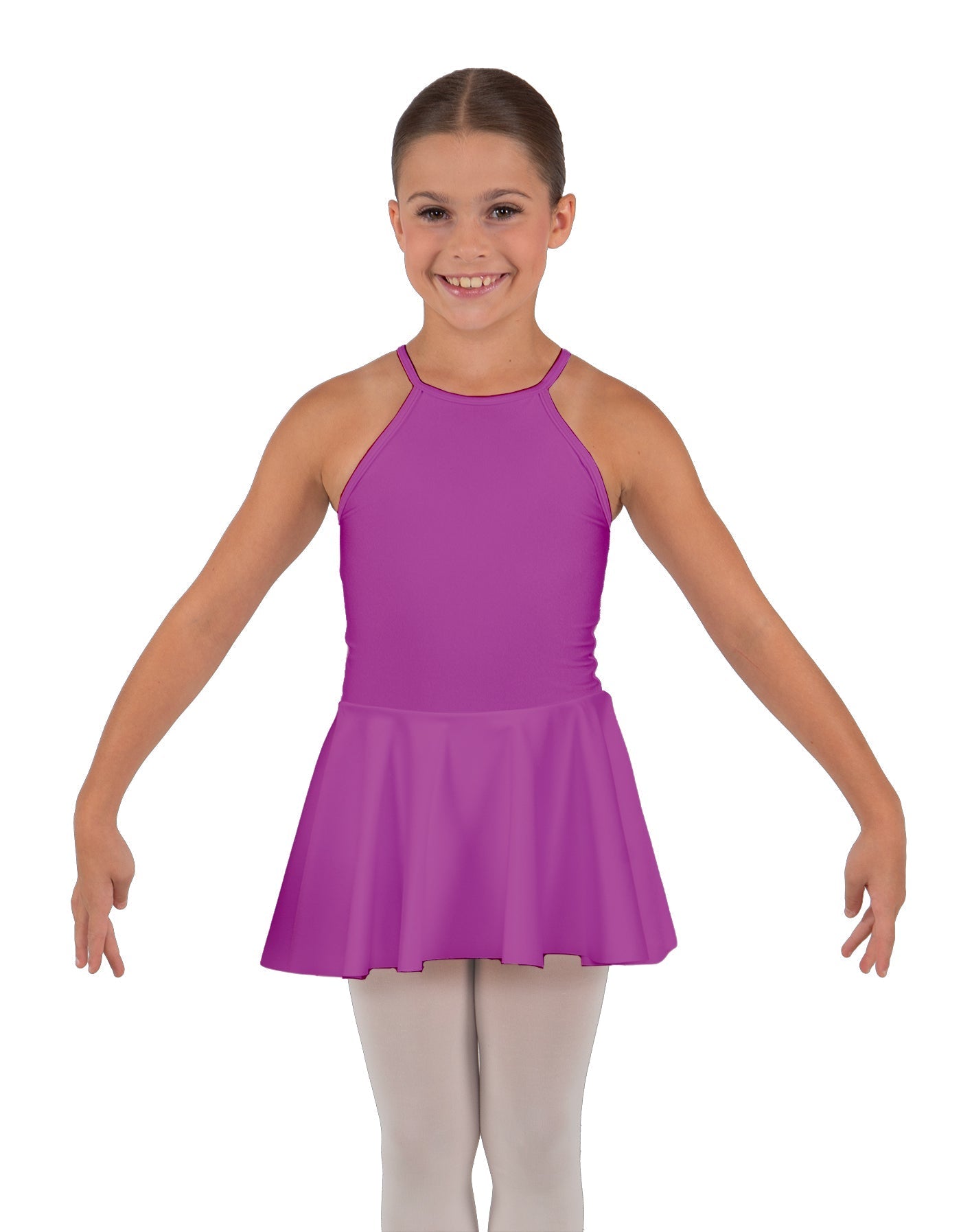 Solid Lycra Halter Binding Dress