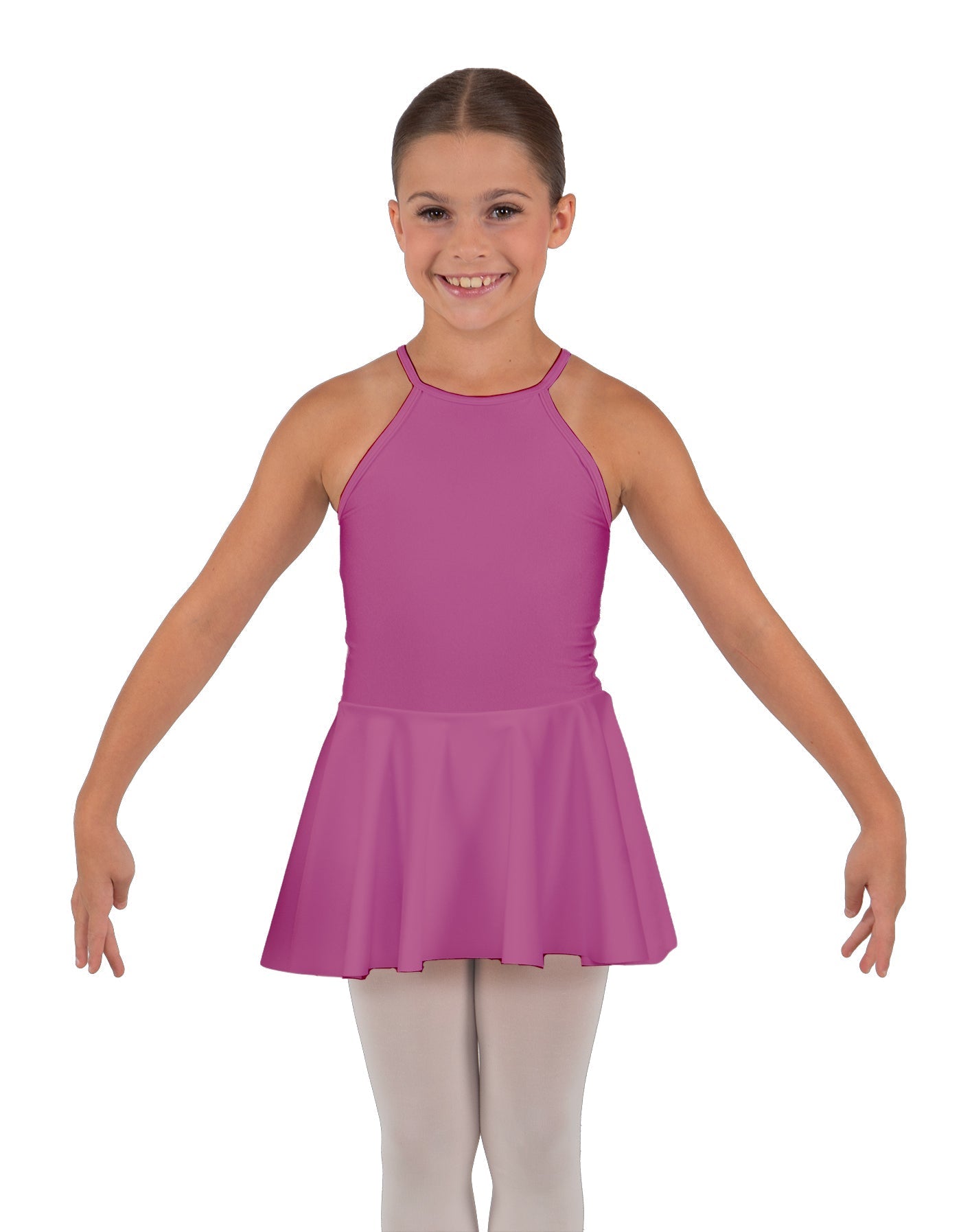 Solid Lycra Halter Binding Dress