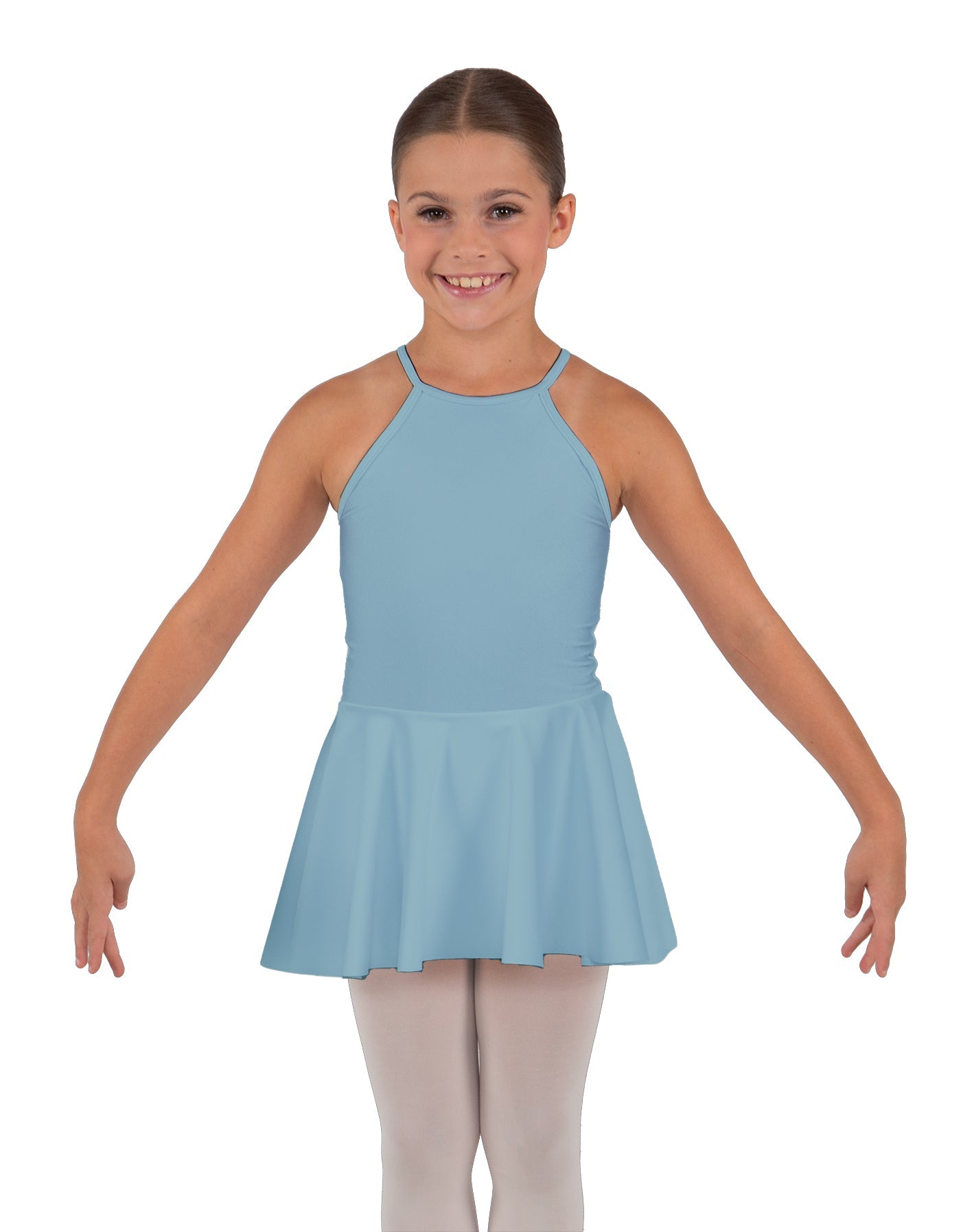 Solid Lycra Halter Binding Dress