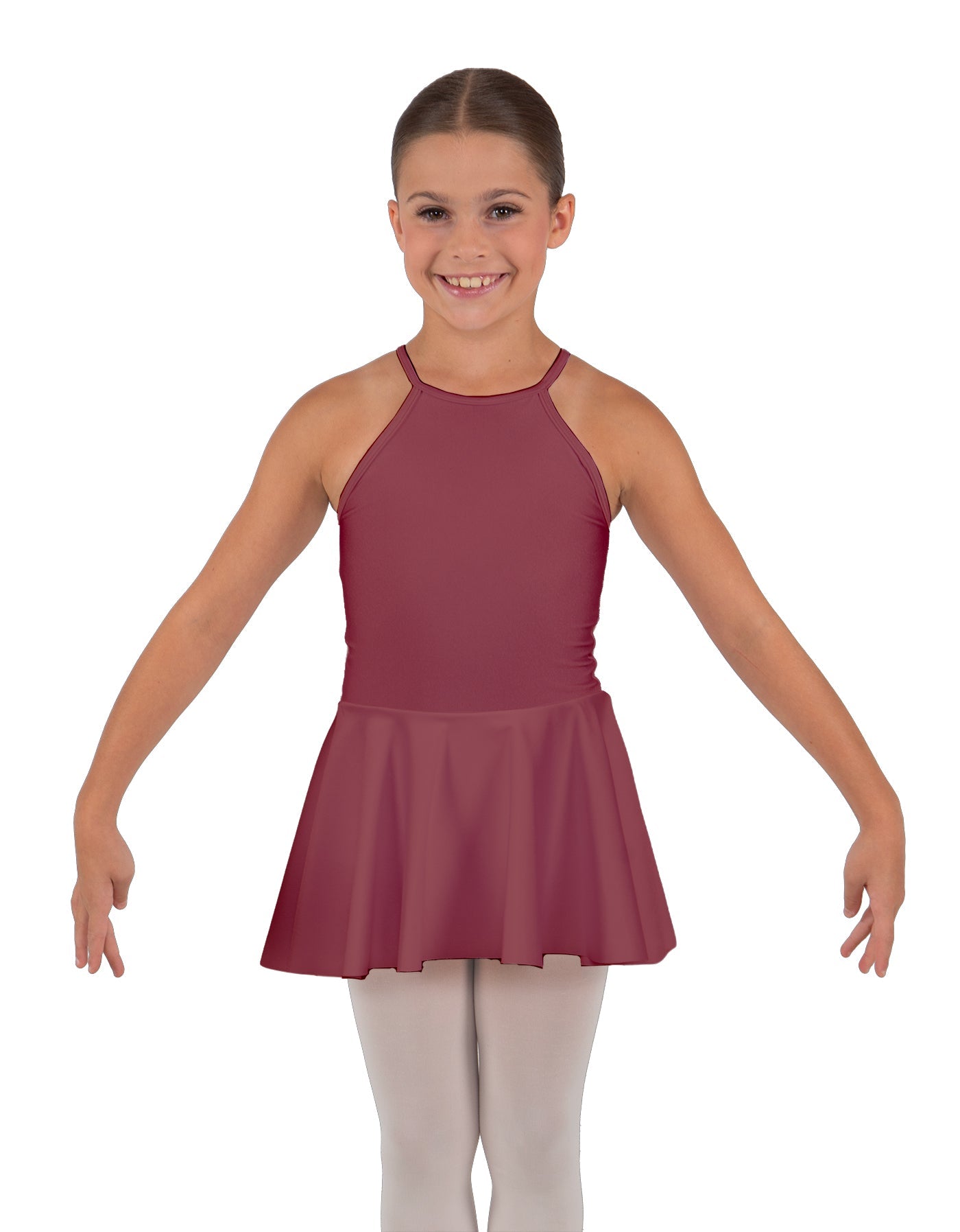 Solid Lycra Halter Binding Dress