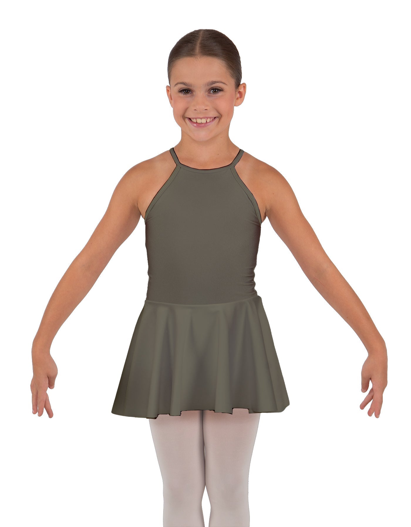 Solid Lycra Halter Binding Dress