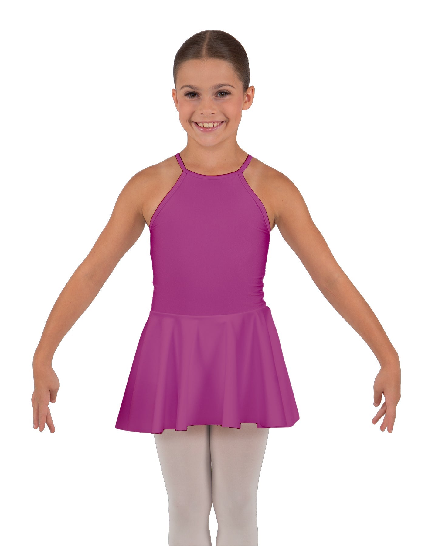 Solid Lycra Halter Binding Dress