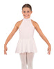 Solid Lycra Halter Collar Dress