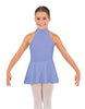 Solid Lycra Halter Collar Dress