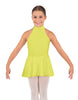 Solid Lycra Halter Collar Dress