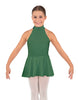 Solid Lycra Halter Collar Dress