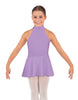 Solid Lycra Halter Collar Dress