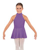 Solid Lycra Halter Collar Dress