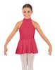 Solid Lycra Halter Collar Dress
