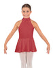 Solid Lycra Halter Collar Dress