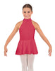 Solid Lycra Halter Collar Dress