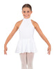 Solid Lycra Halter Collar Dress