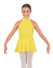 Solid Lycra Halter Collar Dress